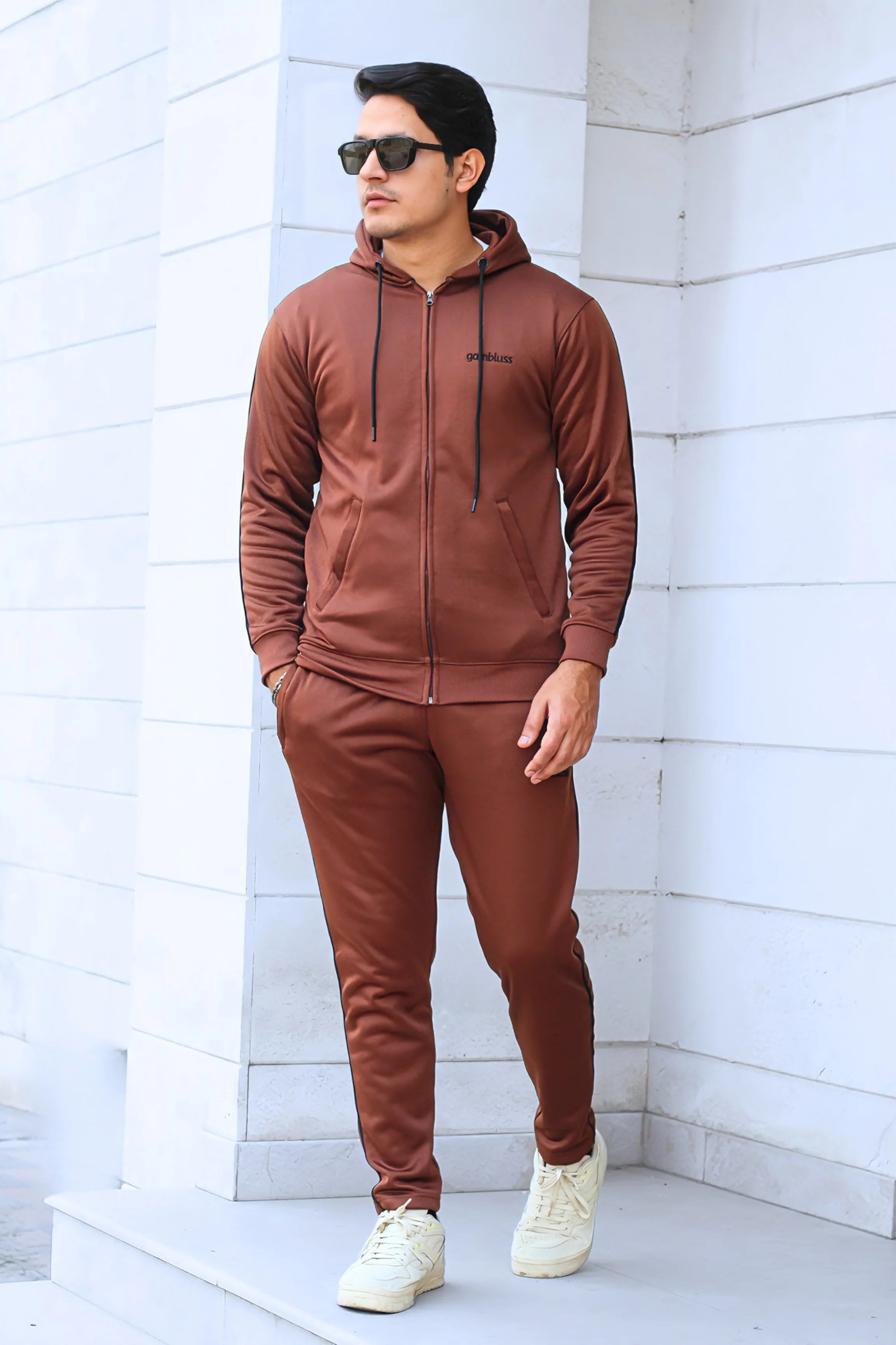 Aura Brown Premium Tracksuit For Men - Flairthread Flairthread 