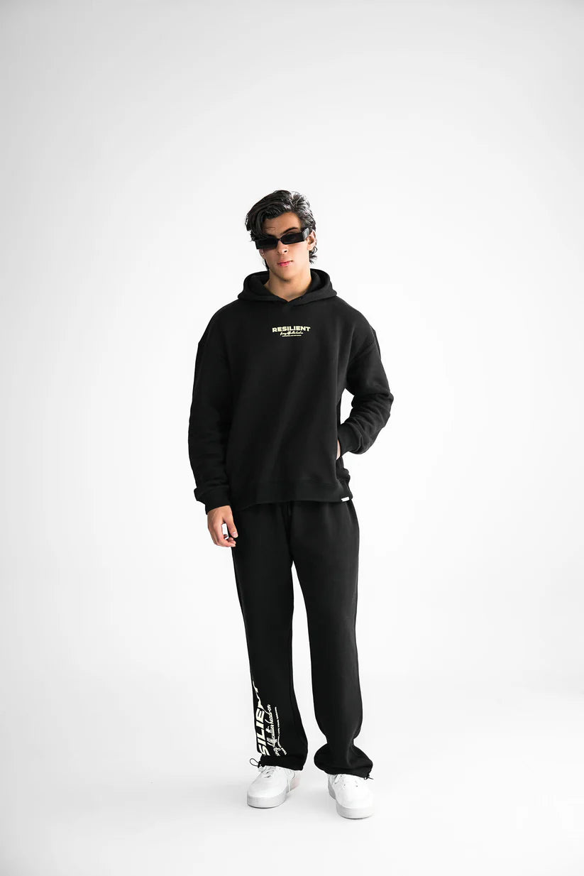 Resilient Black Hoodie For Men - Flairthread Flairthread