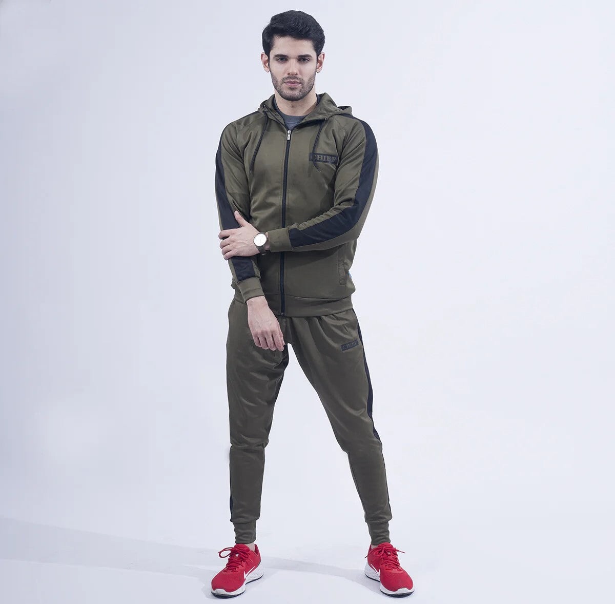 Classic Olive Green Tracksuit For Men - Flairthread Flairthread 