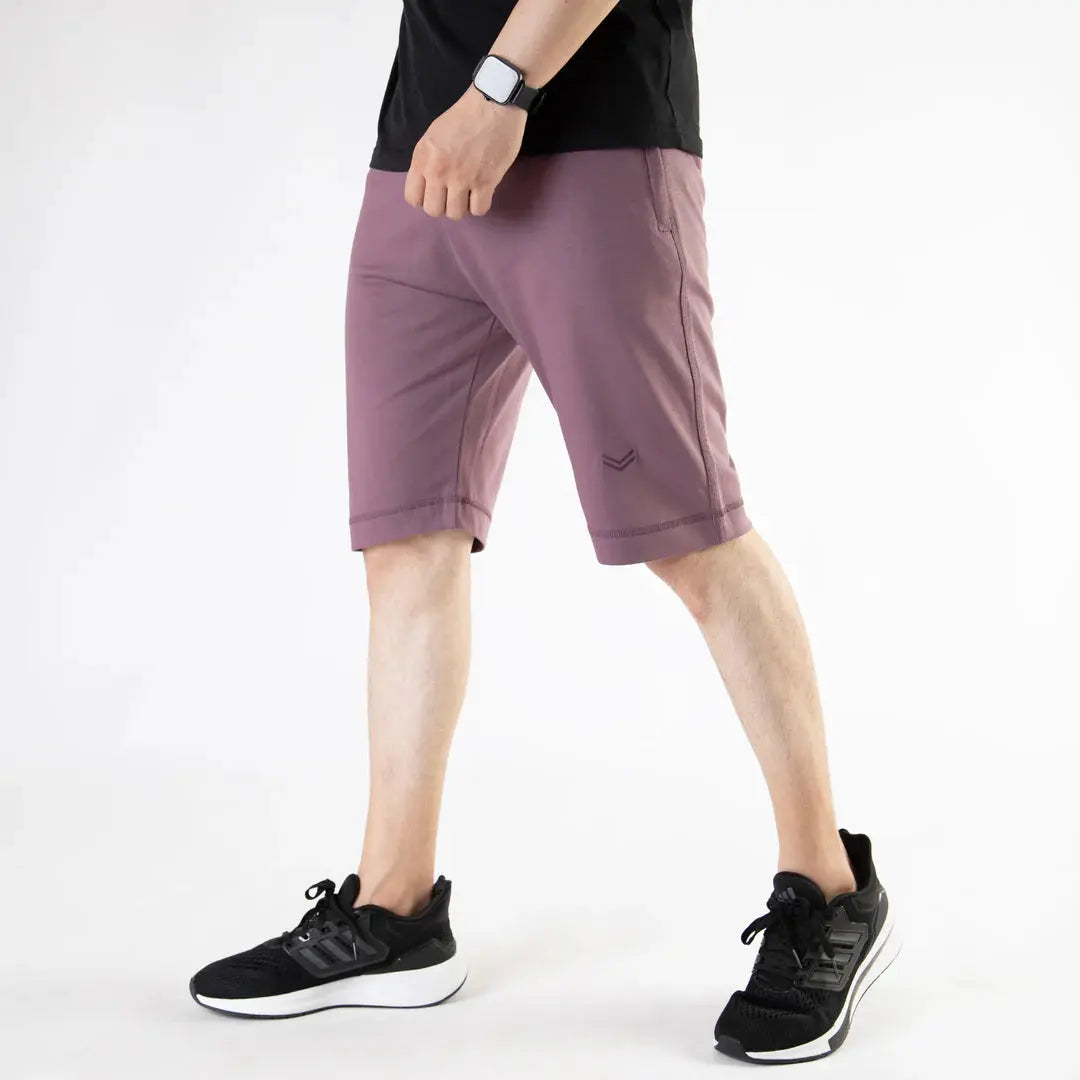 Cotton Shorts with Contrast Detailing - Flairthread Flairthread S Purple 